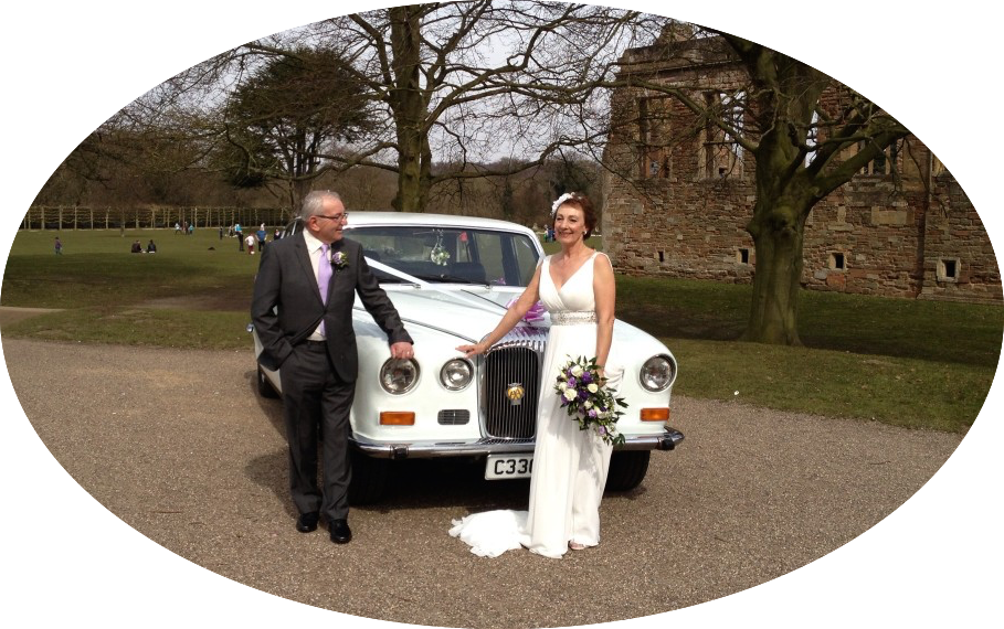 Daimler & Couple At Rufford Abbey